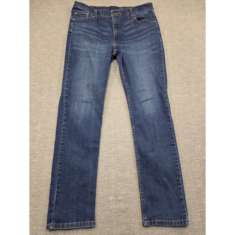 George Mens Slim Fit Dark Wash Stretch Denim Jeans 36x32‎ GM0110 Blue